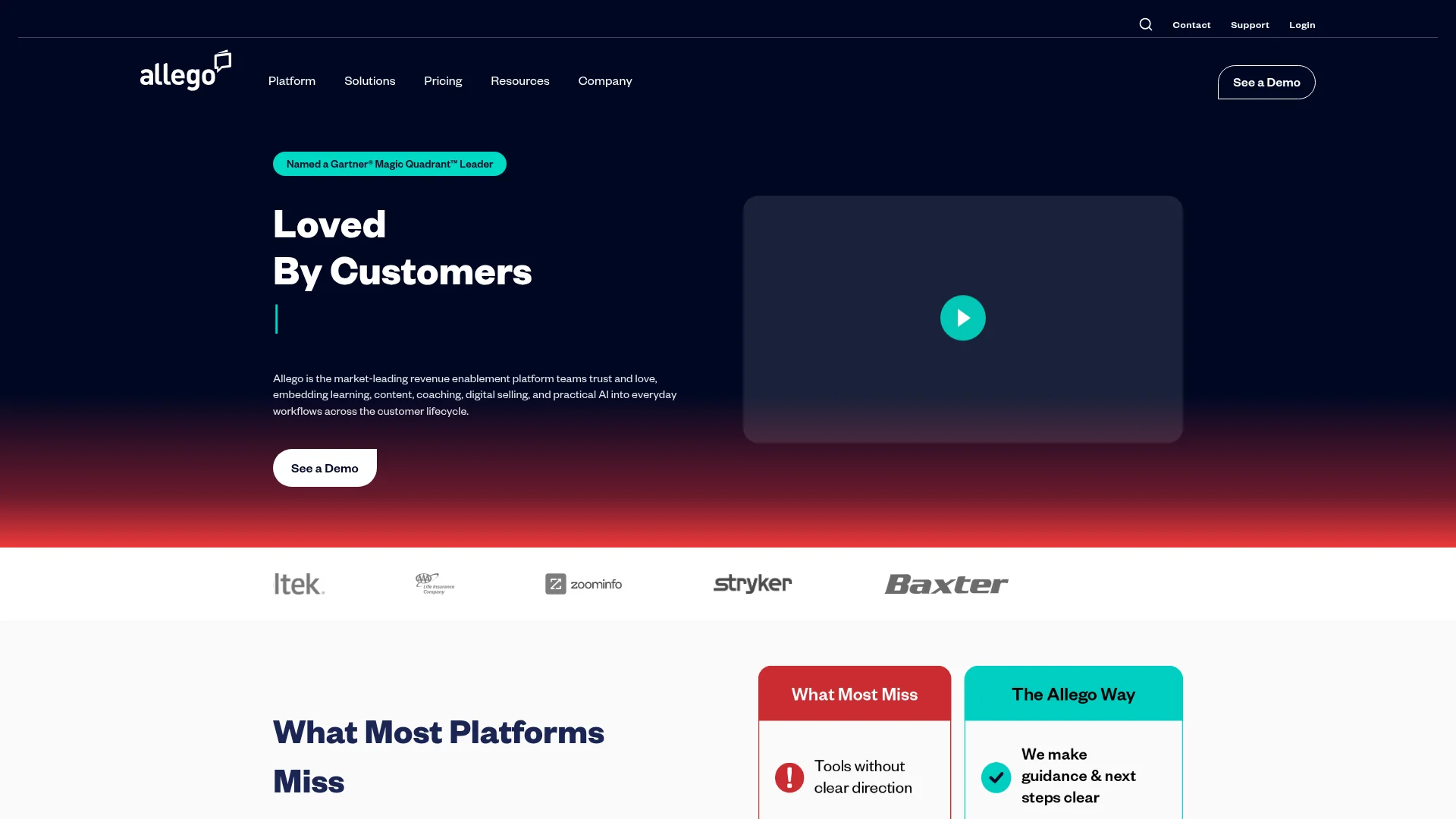 Allego homepage
