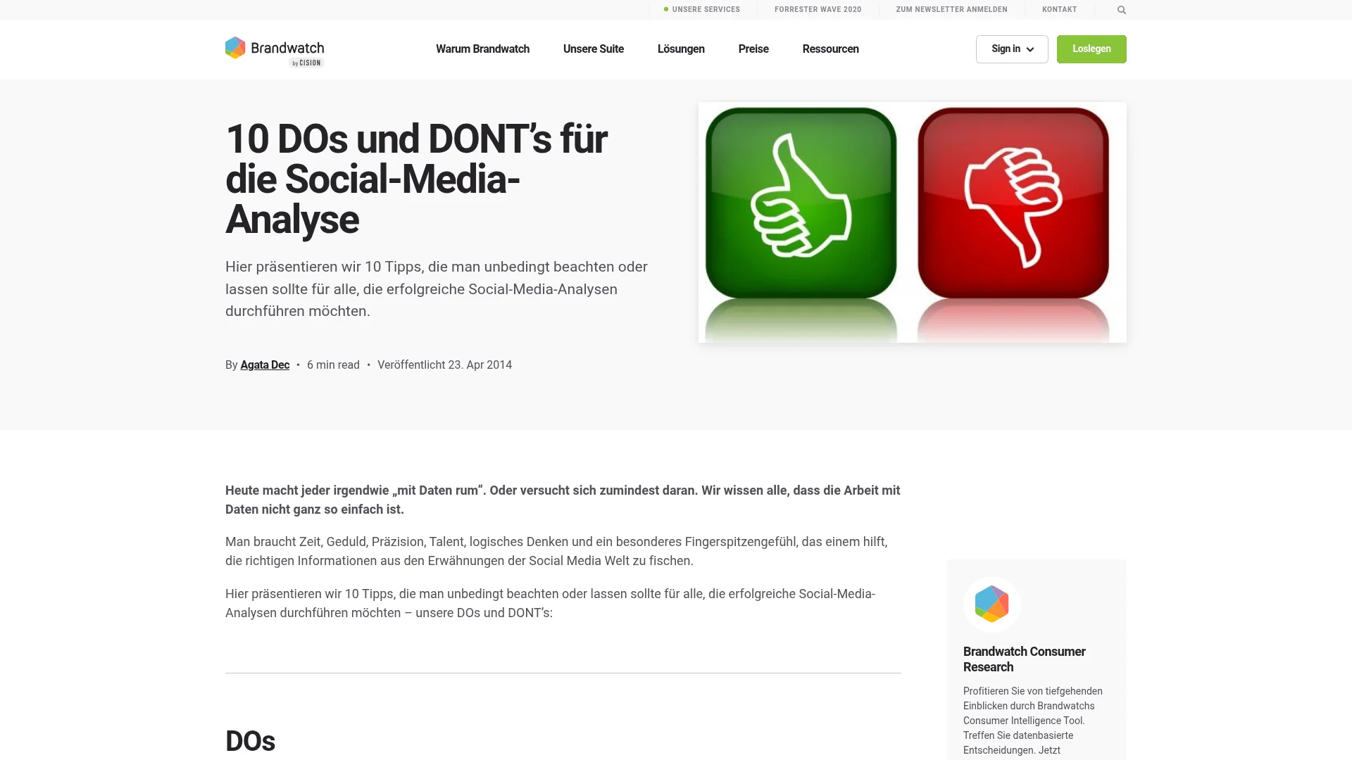Editorial Blog (German)