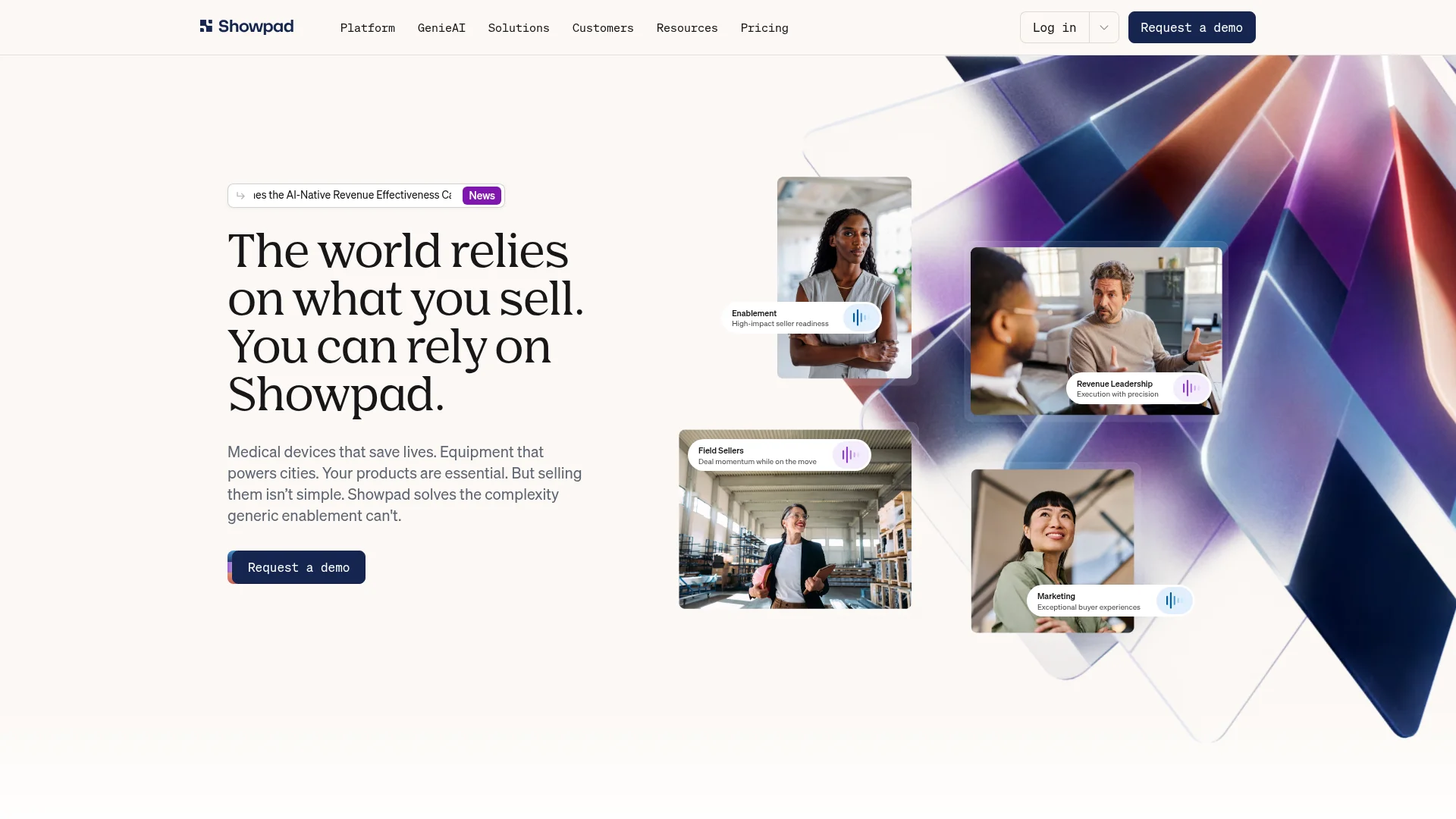 Showpad homepage