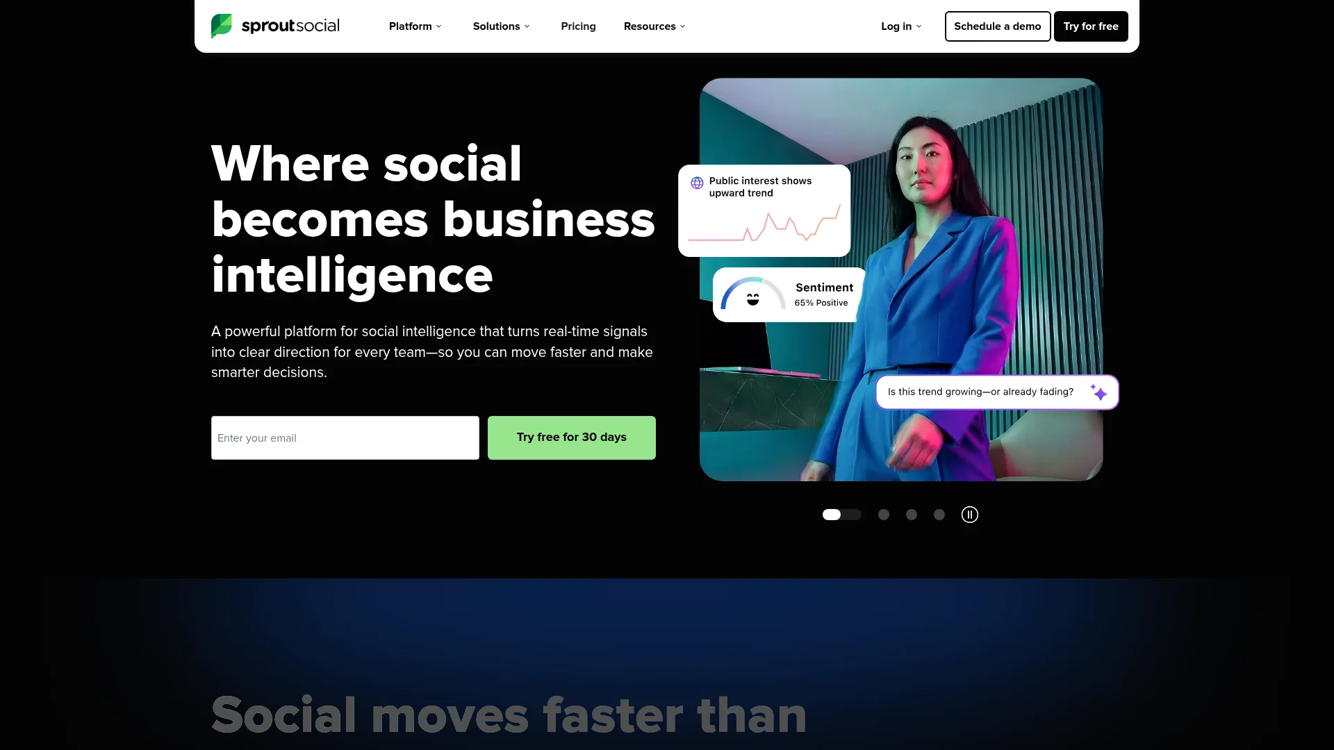 Sprout Social homepage