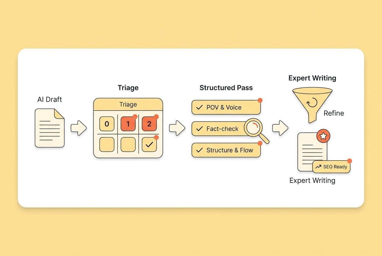How to Edit AI Drafts So They Read Like Original Expert Writing